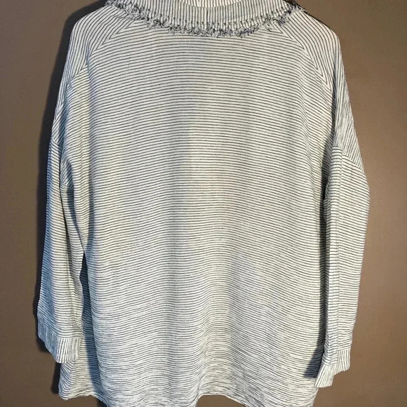 NWT Bobeau collection cotton striped pearls blazer - Picture 7 of 7